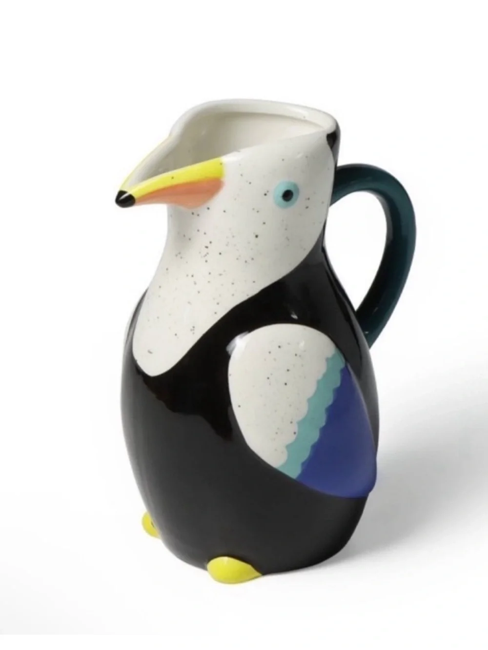 Target Bullseye Ceramic Toucan Watering Vase, Vibrant Colors, New!